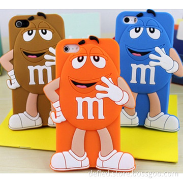 3D Cartoon Animal Soft Mm Bean Phone Cover for iPhone4 5
